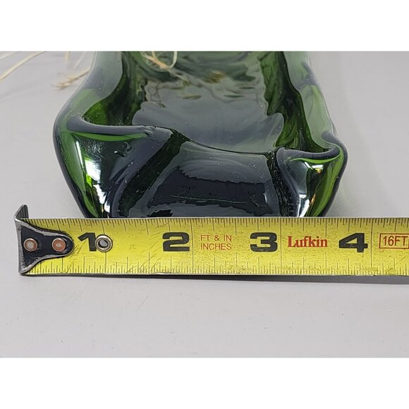 Melted Green Wine Bottle Cheese Plate With Raffia Wrap - Picture 7 of 8